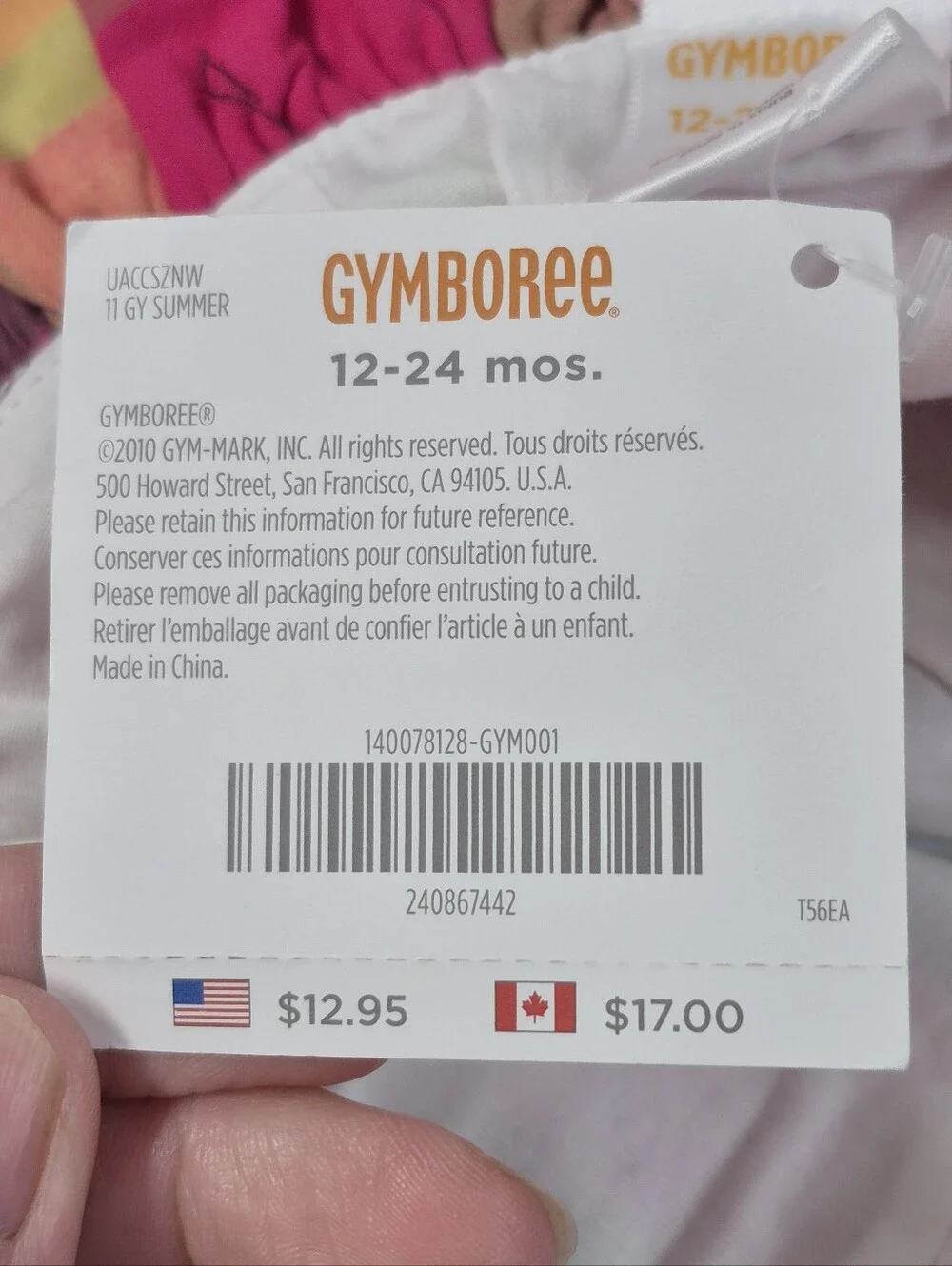 Gymboree check pictures